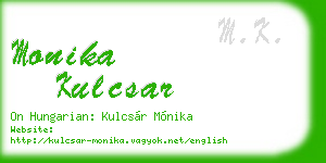 monika kulcsar business card